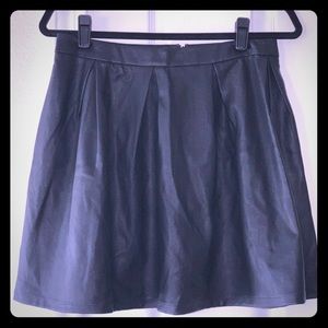 Faux leather skater skirt